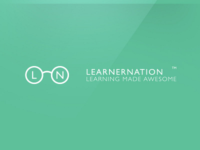 Learner Nation Branding brand flat glasses graphic design ident identidad illustrator learn logo simple