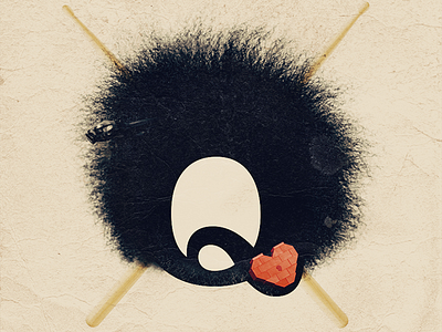 Q is for Questlove 36daysoftype drumsticks hiphop q questlove the roots type typography