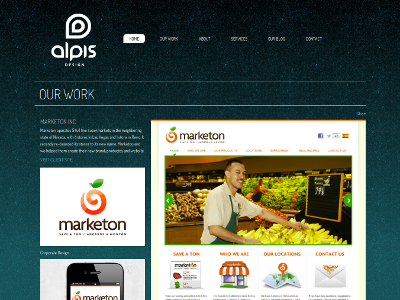 New Alpis Design one page site portfolio responsive web design web development