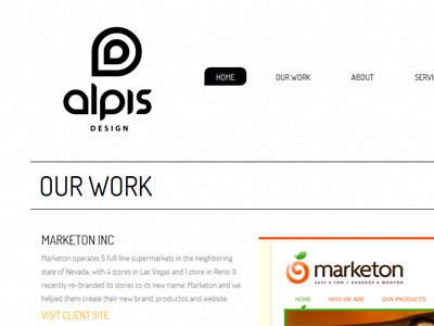 Alpis Design New And Clean clean design development grid one page site portfolio web website