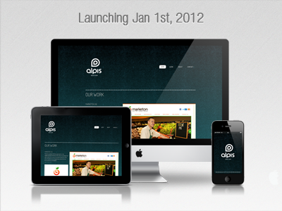Launching Jan 1st 2012 clean design grid mqframework one page site portfolio responsive website