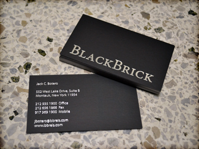 Business Cards (Done) black brick brand branding business cards foil logo print