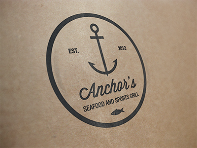 Anchor's Logo v1 anchor branding concept grill logo seafood