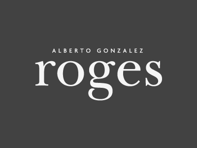 Alberto González Roges Ident branding ident logo personal portfolio type