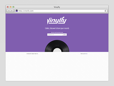 Vinylfy Landing Page