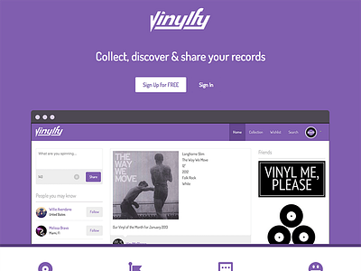 Vinylfy Landing Page Refresh app landing logo page record sticker vinyl vinylfy webapp website