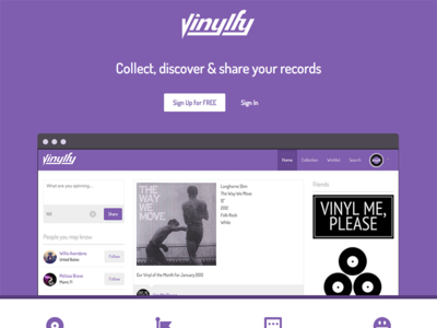 Vinylfy Landing Page Refresh app landing logo page record sticker vinyl vinylfy webapp website