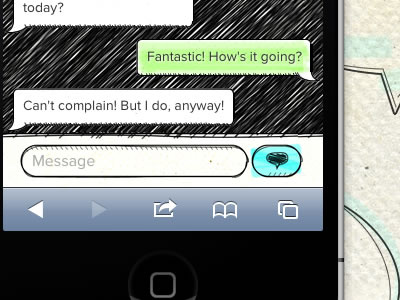 Small Talk big-omaha hand-drawn message sketchy web-app