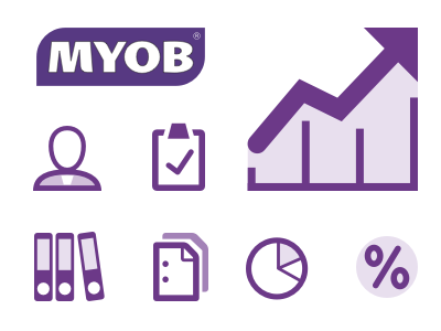 MYOB Client Portal Iconset accounting business icons