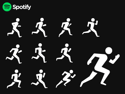 Spotify Running Icon fitness icons music running spotify