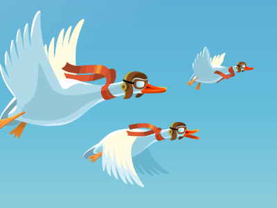 Duck Squadron for DuckDuckGo illustration