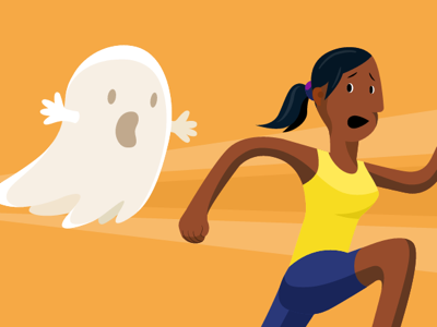Ghost chase for DuckDuckGo illustration