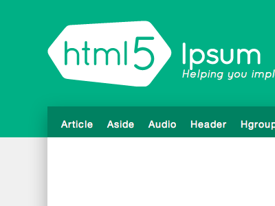 Ipsum green grey html5 minimal white