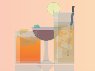 Cocktails for Nylon Magazine illustraion illustrator