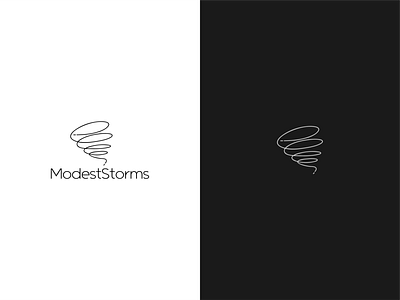 ModestStorms branding classic clever clever smart modern creative design icon line lineart logo minimal minimalist modest storm symbol typography vector