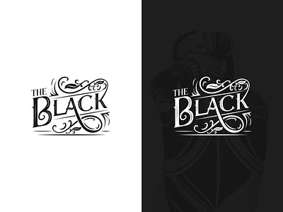 The black branding clever creative design initials logo minimal minimalist typography vector