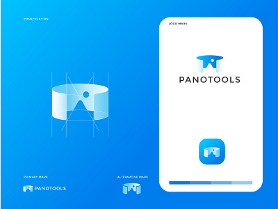 Panotools 360 360 view 3d 4d design icon landscape logo minimal panorama web 2.0