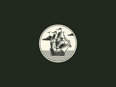 Ship. Unused design. boat boat logo creative design emblem icon illustrator mark ship symbol vector