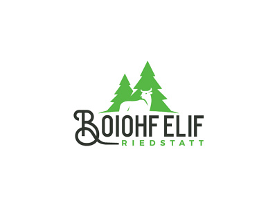 Boiohf Elif Riedstatt barn car creative farm meat milk minimal minimalist negative space pine pinetree symbol tree logo