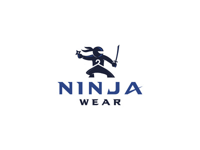 Logotipo de mascote ninja de desenho animado moderno 2.0