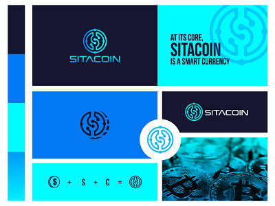Sitacoin- Unused Concept bitcoin branding clever coin coinbase creative currency design digital gradients icon initials logo minimalist moodboard symbol typography vector