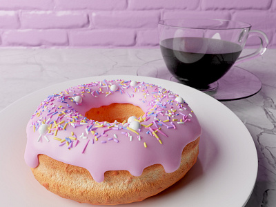 One more rebound of the donut donut 3d