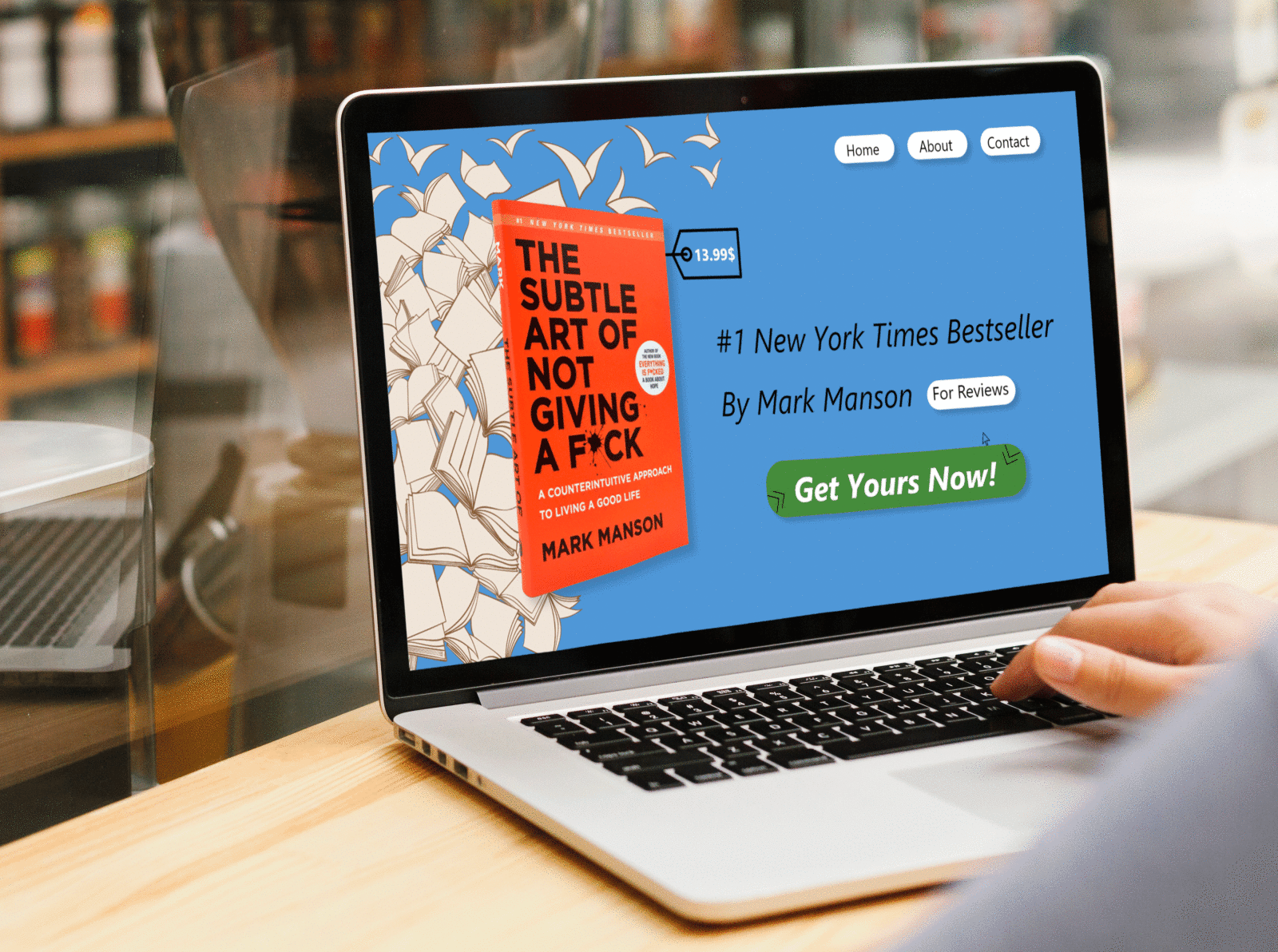 Landing page for a book #Day 3 #DailyUI adobe photoshop adobe xd books challenge daily ui dailyui dailyui 003 dailyuichallenge landing page design landingpage ui uxui web webdesign