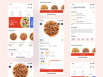 Pizza Delivery App app design food food-app mobile app pizza pizza app ui uidesign uiux ux