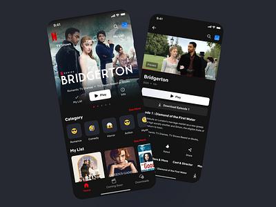 Netflix App Redesign app design mobile app movie movie app netflix netflix app ui uidesign uiux ux