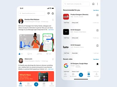 Linkedin Redesign app design job job app linkedin linkedin app mobile app ui uidesign uiux ux