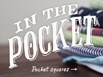 In the Pocket clothing hand drawn type lettering pocket square the cordial churchman