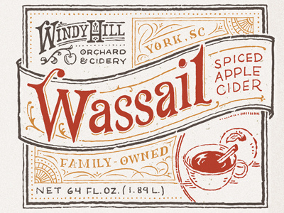 Wassail apple apples cider label wassail