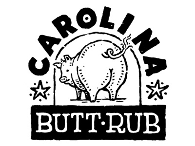 Butt Rub barbecue bbq carolina food hog label pig sauce south