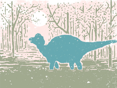 Corythosaurus cretaceous dinosaur illustration moon paleontology swamp