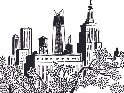Start Spreading the News city empire state new york nyc one world trade center pigeon skyline tree