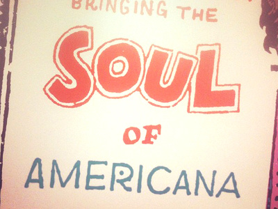 Bringing the Soul 78 rpm americana hand type music poster soul south carolina