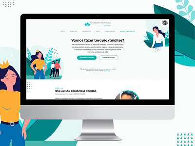 Website - Gabriela Rondão Psicóloga design flat illustration psychology ui uidesign uiux userinterface webdesign website