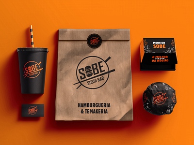 Brand - Sobe Sushi Bar brand brand burger burger burger logo corporate brand fast food guide japanese food logo logo inspiration pub logo sushi visual brand visual identity