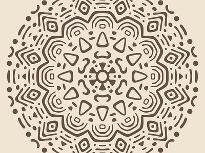 Radial Pattern #1 ancient concentric doodle flat illustration kaleidoscope mayan minimal pattern radial tribal vector