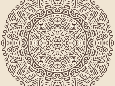 Radial Pattern #2 ancient concentric doodle flat illustration kaleidoscope mayan minimal pattern radial tribal vector