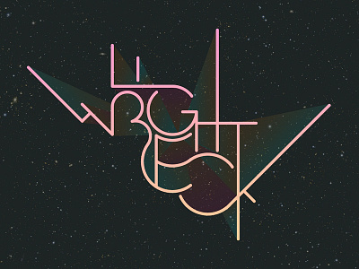 Light Wreck galaxy gradient light logo night retro sky space star type typography wreck