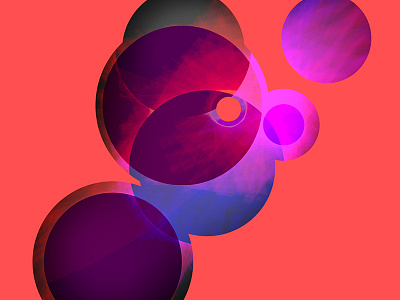 Sunflower #1 abstract blue bubble circle generative geometric orange planet purple ring space sphere