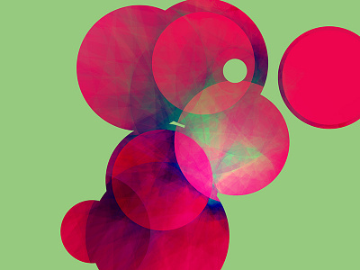 Sunflower #3 abstract bubble circle generative geometric green pink planet purple ring space sphere