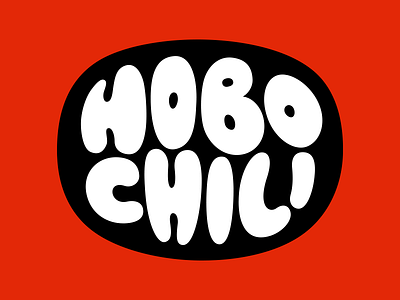 Hobo Chili Logo band black bubbly chili flat hobo logo minimal organic red vector white