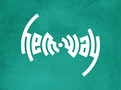 Hemway Logo #4 ambigram band circle circular flat green hemway logo rings teal texture vector