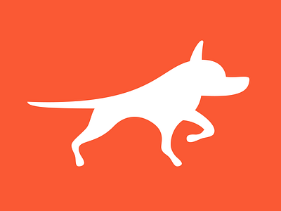 Beathound Logo beast dog flat hound hunt hunting icon logo mark minimal orange vector