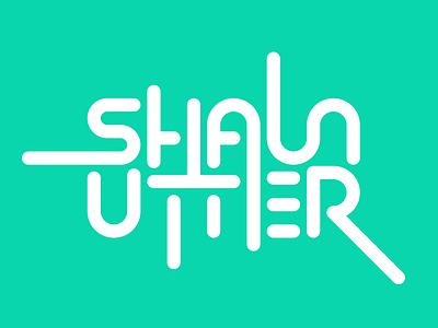 Shaun Utter Logo #2 connected flat fragmented logo logotype minimal shaun stencil type typography utter vector
