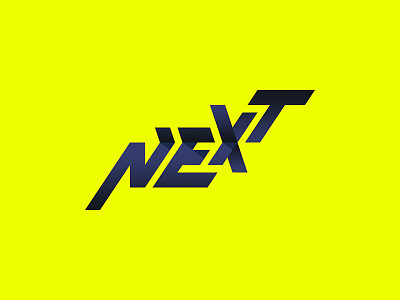 Next Logo 3d bright flat logo logotype minimal neon next purple typography vector yellow