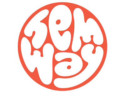 Hemway Logo #5 ambigram band circle circular flat hemway logo minimal psychedelic retro vector vintage