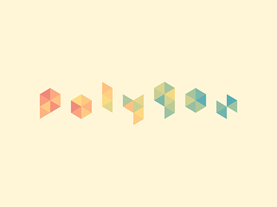 Polygon Logo flat font logo low poly minimal mosaic polygon simple triangle typeface typography vector